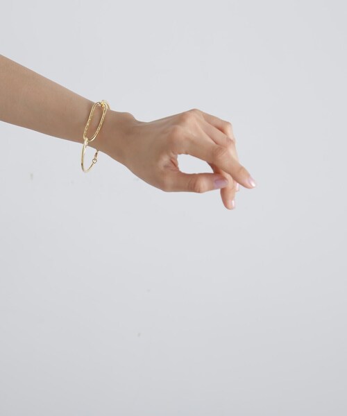 N.（N. Natural Beauty Basic）（エヌエヌナチュラルビューティーベーシック）の「フロントスクエアブレスレット（ネックレス・レディース・シルバー/ゴールド・FREE）」の9枚目の写真