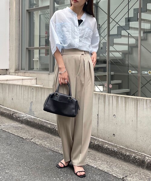 fredy emue（フレディエミュ）の「【新色登場】半袖シアーシャツ（シャツ/ブラウス・レディース・ブルー系その他/グレー系その他/チャコールグレー/オフホワイト/ピンク系その他・38）」の17枚目の写真