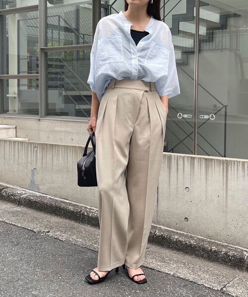 fredy emue（フレディエミュ）の「【新色登場】半袖シアーシャツ（シャツ/ブラウス・レディース・ブルー系その他/グレー系その他/チャコールグレー/オフホワイト/ピンク系その他・38）」の18枚目の写真