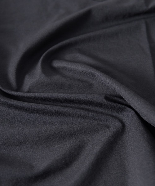 NYLAUS（ナイラス）の「吸汗速乾 ストレッチ ライン柄 ショートスリーブ ポケットTシャツ（Tシャツ/カットソー・メンズ・ネイビー/カーキ/ブラック/杢グレー・LL/L/M）」の6枚目の写真