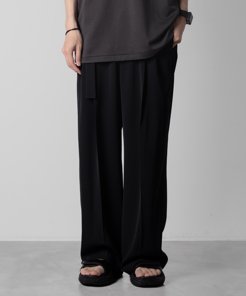 ATTACHMENT（アタッチメント）の「【 直営店・ZOZOTOWN限定 】ソルビアツイル ベルテッドワイドトラウザーズ / SORIBIA TWILL BELTED WIDE TROUSERS（スラックス・メンズ・ブラック/ダークグレー・1/2/3）」の17枚目の写真