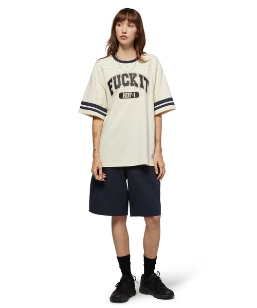 HUF(ハフ)の「FUCK IT FOOTBALL SHIRT / HUF ハフ フットボール シャツ(Tシャツ/カットソー・メンズ・ブラック/アイボリー/ブラウン系その他・SMALL/XX-LARGE/X-LARGE/LARGE/MEDIUM)」の6枚目の写真