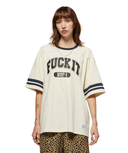 HUF(ハフ)の「FUCK IT FOOTBALL SHIRT / HUF ハフ フットボール シャツ(Tシャツ/カットソー・メンズ・ブラック/アイボリー/ブラウン系その他・SMALL/XX-LARGE/X-LARGE/LARGE/MEDIUM)」の13枚目の写真