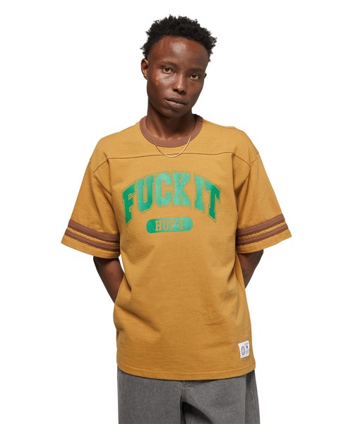 HUF(ハフ)の「FUCK IT FOOTBALL SHIRT / HUF ハフ フットボール シャツ(Tシャツ/カットソー・メンズ・ブラック/アイボリー/ブラウン系その他・SMALL/XX-LARGE/X-LARGE/LARGE/MEDIUM)」の18枚目の写真