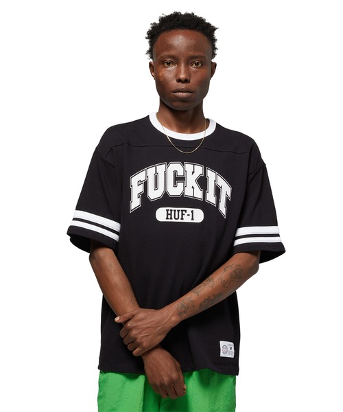 HUF(ハフ)の「FUCK IT FOOTBALL SHIRT / HUF ハフ フットボール シャツ(Tシャツ/カットソー・メンズ・ブラック/アイボリー/ブラウン系その他・SMALL/XX-LARGE/X-LARGE/LARGE/MEDIUM)」の7枚目の写真