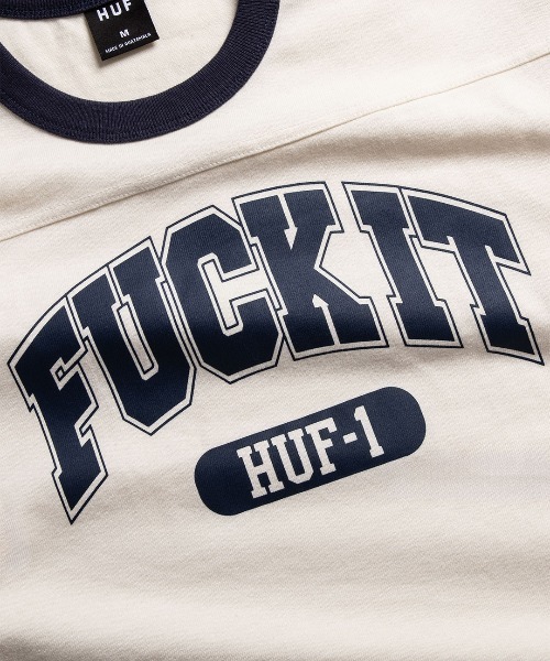 HUF(ハフ)の「FUCK IT FOOTBALL SHIRT / HUF ハフ フットボール シャツ(Tシャツ/カットソー・メンズ・ブラック/アイボリー/ブラウン系その他・SMALL/XX-LARGE/X-LARGE/LARGE/MEDIUM)」の9枚目の写真