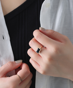 追加》スライスオニキスダイヤリングK10（リング）｜Lilas（リラ）の