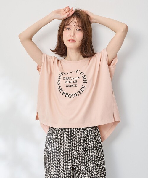 ANY(エニィ)の「フレンチスリーブロゴTシャツ(Tシャツ/カットソー・レディース・アイボリー系/グレー系/ピンク系/ライトグレー系・2/3)」の20枚目の写真