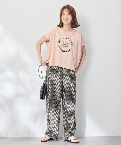 ANY(エニィ)の「フレンチスリーブロゴTシャツ(Tシャツ/カットソー・レディース・アイボリー系/グレー系/ピンク系/ライトグレー系・2/3)」の18枚目の写真