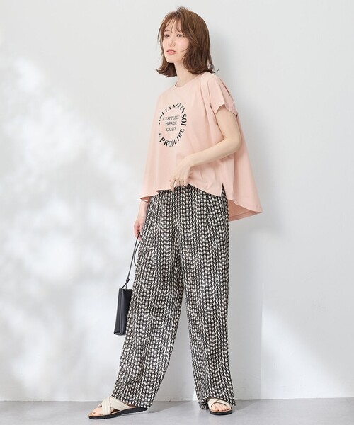 ANY(エニィ)の「フレンチスリーブロゴTシャツ(Tシャツ/カットソー・レディース・アイボリー系/グレー系/ピンク系/ライトグレー系・2/3)」の17枚目の写真