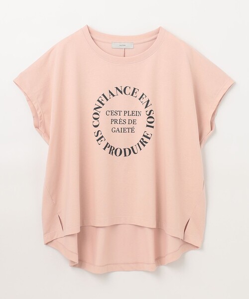 ANY(エニィ)の「フレンチスリーブロゴTシャツ(Tシャツ/カットソー・レディース・アイボリー系/グレー系/ピンク系/ライトグレー系・2/3)」の14枚目の写真