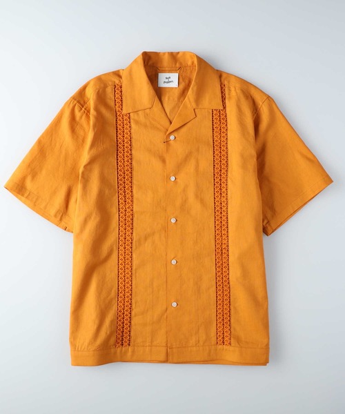 Salt&Pepper（ソルトアンドペッパー）の「【Salt&Pepper】キューバシャツ（シャツ/ブラウス・メンズ・ライム/オレンジ/ダークグレー・M/L/XL）」の14枚目の写真