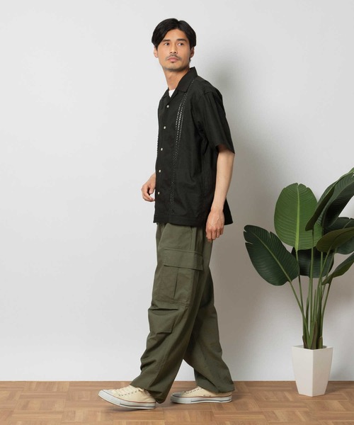 Salt&Pepper（ソルトアンドペッパー）の「【Salt&Pepper】キューバシャツ（シャツ/ブラウス・メンズ・ライム/オレンジ/ダークグレー・M/L/XL）」の5枚目の写真