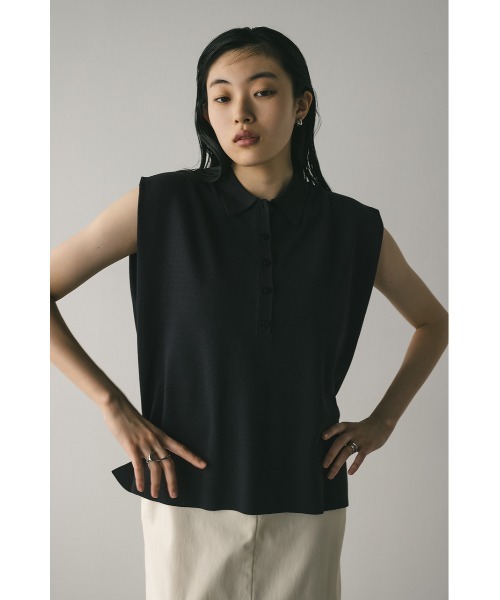【完売品】スタイルミキサー　シェイプボタンニットポロ シェイプボタンニットポロ｜スタイルミキサーの通販｜&mall