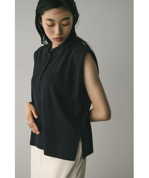 【完売品】スタイルミキサー　シェイプボタンニットポロ スタイルミキサー style mixer シェイプボタンニットポロ