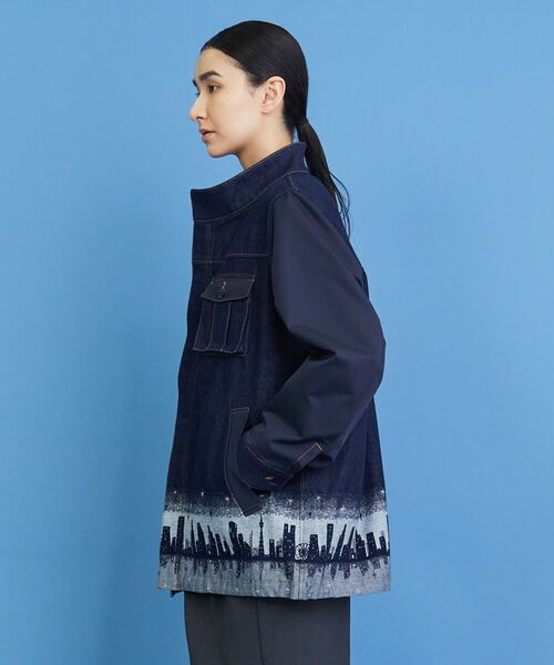 FRAPBOIS（フラボア）の「イブニングタウン ジャケット（デニムジャケット・レディース・ネイビー/ブルー・2/1）」の3枚目の写真