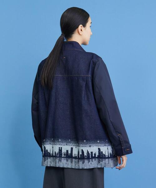 FRAPBOIS（フラボア）の「イブニングタウン ジャケット（デニムジャケット・レディース・ネイビー/ブルー・2/1）」の4枚目の写真