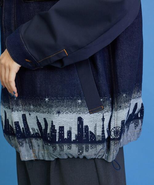 FRAPBOIS（フラボア）の「イブニングタウン ジャケット（デニムジャケット・レディース・ネイビー/ブルー・2/1）」の6枚目の写真