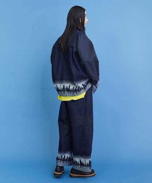 FRAPBOIS（フラボア）の「イブニングタウン ジャケット（デニムジャケット・レディース・ネイビー/ブルー・2/1）」の14枚目の写真