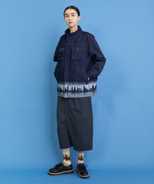 FRAPBOIS（フラボア）の「イブニングタウン ジャケット（デニムジャケット・レディース・ネイビー/ブルー・2/1）」の16枚目の写真