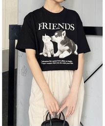 【spiritoso】FRIENDS シートプリントTシャツ (CP)