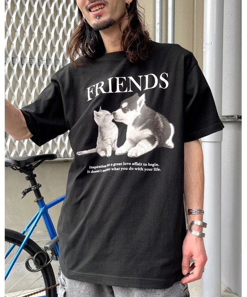 spiritoso(スピリトーゾ)の「【spiritoso】FRIENDS シートプリントTシャツ (CP)(Tシャツ/カットソー・レディース・ブラック/ホワイト/オートミール/ホワイト系その他・M/L)」の5枚目の写真