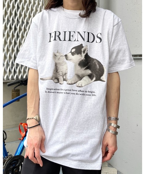 spiritoso(スピリトーゾ)の「【spiritoso】FRIENDS シートプリントTシャツ (CP)(Tシャツ/カットソー・レディース・ブラック/ホワイト/オートミール/ホワイト系その他・M/L)」の13枚目の写真
