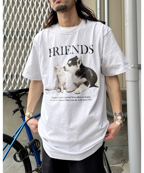 spiritoso(スピリトーゾ)の「【spiritoso】FRIENDS シートプリントTシャツ (CP)(Tシャツ/カットソー・レディース・ブラック/ホワイト/オートミール/ホワイト系その他・M/L)」の14枚目の写真