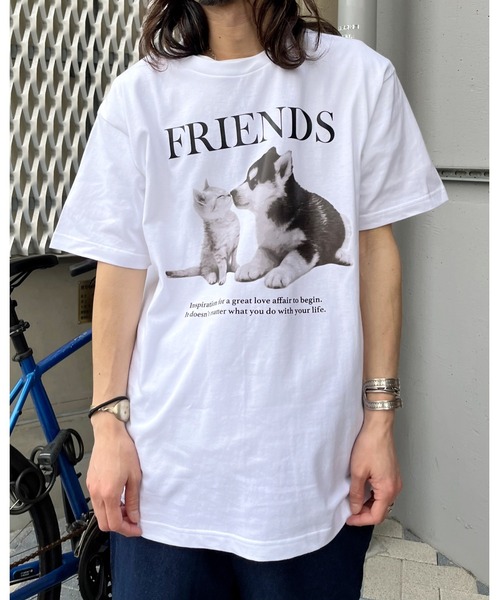 spiritoso(スピリトーゾ)の「【spiritoso】FRIENDS シートプリントTシャツ (CP)(Tシャツ/カットソー・レディース・ブラック/ホワイト/オートミール/ホワイト系その他・M/L)」の21枚目の写真