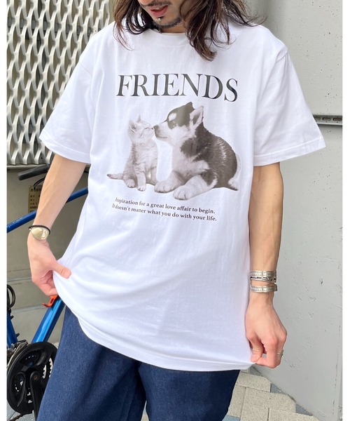 spiritoso(スピリトーゾ)の「【spiritoso】FRIENDS シートプリントTシャツ (CP)(Tシャツ/カットソー・レディース・ブラック/ホワイト/オートミール/ホワイト系その他・M/L)」の22枚目の写真