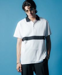 CRIMIE - 新品【CRIMIE】クライミー　ゴルフ　半袖ポロＴシャツ　Ｌ　ブラック×ホワイト CRIMIE クライミーxPLAYBOY プレイボーイ S/S TEE PLAYBOY CAR