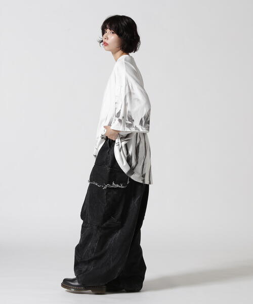 SIS(エスアイエス)の「SISseoul/エスアイエスソウル/ダメージカーゴデニム(デニムパンツ・レディース・ブラック/ブルー・F)」の19枚目の写真
