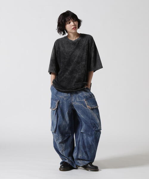 SIS(エスアイエス)の「SISseoul/エスアイエスソウル/ダメージカーゴデニム(デニムパンツ・レディース・ブラック/ブルー・F)」の13枚目の写真