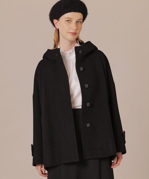 【ROSLEY/ロズリー】ファインウールメルトンフーデットショートコート（ピーコート）｜MACKINTOSH LONDON（マッキントッシュ ロンドン）