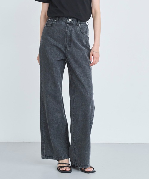 【お値下げ中】theory ブラックデニム ハイウエスト BLACK DENIM FD ASHLEY JEANS|ブラックデニム フェード アシュリー