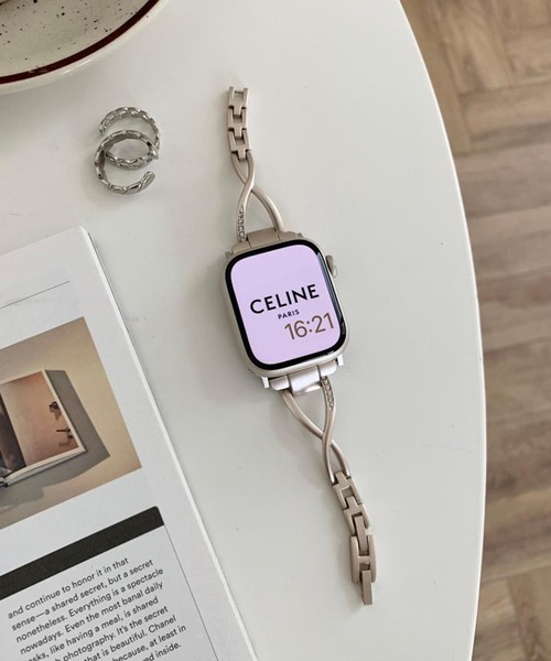LUON(ルオン)の「LUON/ Apple Watch Band / メタル シルバー アップルウォッチ バンド(デジタル腕時計・レディース・シルバー系8/シルバー系7/シルバー系6/シルバー系1/シルバー系4/シルバー系2/シルバー系9/シルバー系5/シルバー系3・A/B)」の2枚目の写真