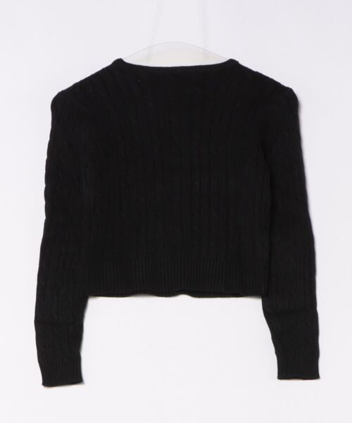 Jasmine Grandiflorum（ジャスミングランディフローラム）の「【Jasmine】ケーブル編みニットカーディガン（カーディガン/ボレロ・レディース・ブラック/ブルー/ホワイト/グリーン/ピンク・FREE）」の6枚目の写真