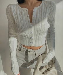 Jasmine Grandiflorum | 【Jasmine】ケーブル編みニットカーディガン(カーディガン/ボレロ)