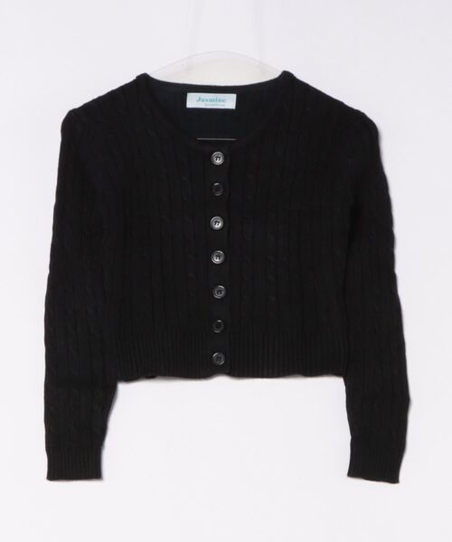Jasmine Grandiflorum（ジャスミングランディフローラム）の「【Jasmine】ケーブル編みニットカーディガン（カーディガン/ボレロ・レディース・ブラック/ブルー/ホワイト/グリーン/ピンク・FREE）」の11枚目の写真