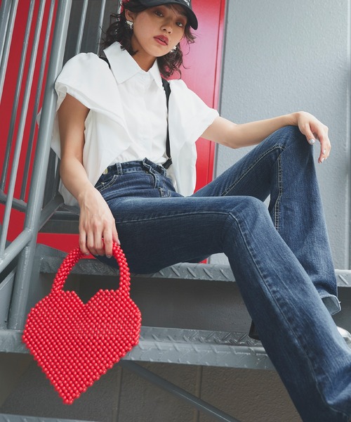 【セール】【Narcissus】ハートビーズバッグ（ハンドバッグ）｜Narcissus（ナルシス）