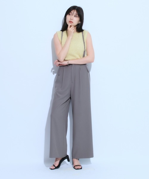 Mystrada（マイストラーダ）の「サス付きワイドパンツ（その他パンツ・レディース・ブラック/グレー/ベージュ・38/34/36）」の13枚目の写真