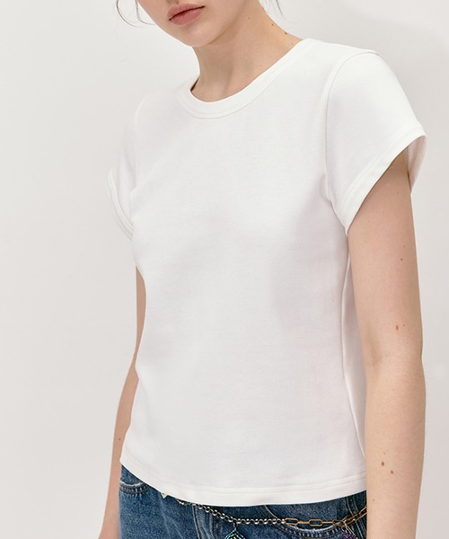 Fano Studios（ファノ ストゥディオズ）の「ラウンドネック ショートスリーブTシャツ FQ24S032【Fano Studios】（Tシャツ/カットソー・レディース・ホワイト・L/M/S）」の7枚目の写真
