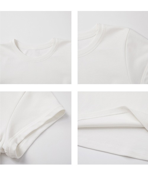Fano Studios（ファノ ストゥディオズ）の「ラウンドネック ショートスリーブTシャツ FQ24S032【Fano Studios】（Tシャツ/カットソー・レディース・ホワイト・L/M/S）」の3枚目の写真