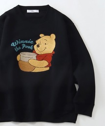 【Disney/ディズニー】アートワークデザイン 裏起毛 サガラ刺繍 クルーネック スウェット トレーナー