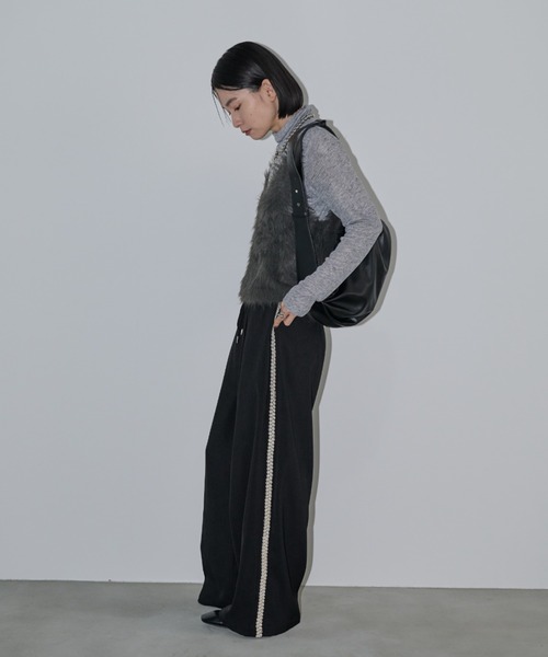 Shelly island（シェリーアイランド）の「レースラインイージーパンツ（その他パンツ・レディース・ブラック/グレー/ベージュ・FREE）」の6枚目の写真