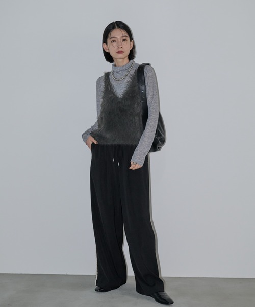 Shelly island（シェリーアイランド）の「レースラインイージーパンツ（その他パンツ・レディース・ブラック/グレー/ベージュ・FREE）」の5枚目の写真