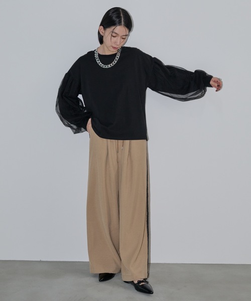 Shelly island（シェリーアイランド）の「レースラインイージーパンツ（その他パンツ・レディース・ブラック/グレー/ベージュ・FREE）」の20枚目の写真