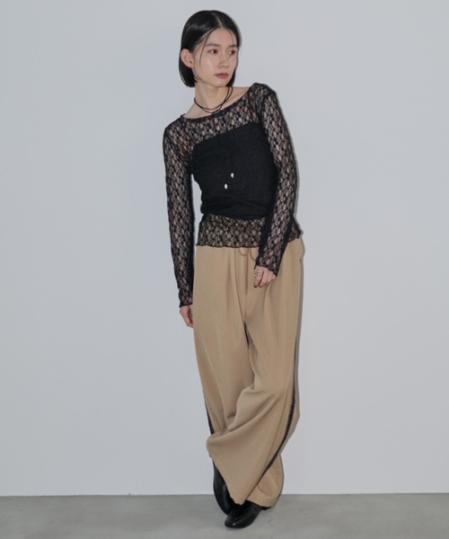 Shelly island（シェリーアイランド）の「レースラインイージーパンツ（その他パンツ・レディース・ブラック/グレー/ベージュ・FREE）」の16枚目の写真