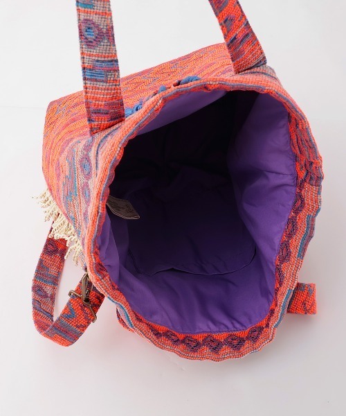 チチカカ(チチカカ)の「Rico ゴブラン巾着ショルダーバッグ(ショルダーバッグ・レディース・ピンク/ブラック・FREE)」の4枚目の写真
