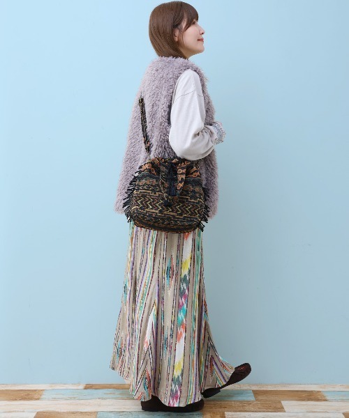 チチカカ(チチカカ)の「Rico ゴブラン巾着ショルダーバッグ(ショルダーバッグ・レディース・ピンク/ブラック・FREE)」の13枚目の写真